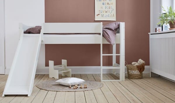Manis-h Huxie lasten parvisänky 70x160 cm liukumäellä