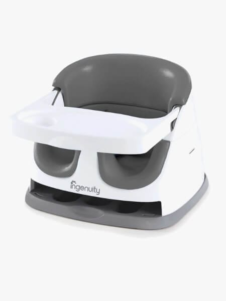 Ingenuity Baby Base 2‑in‑1 matkasyöttötuoli – booster ja lattiaistuin samassa